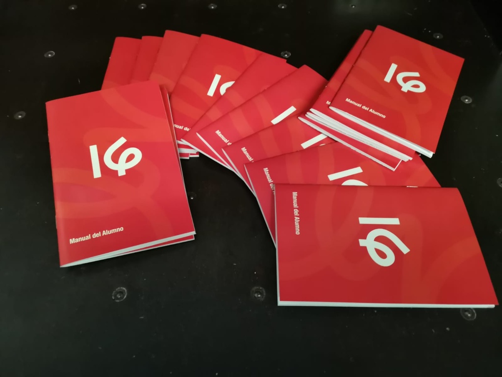 Cuadernillo 42 pag 1/2 carta intercalado, refilado y grapado. 