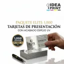 ✨ Paquete Elite: 1,000 Tarjetas de Presentación con Acabado Espejo UV