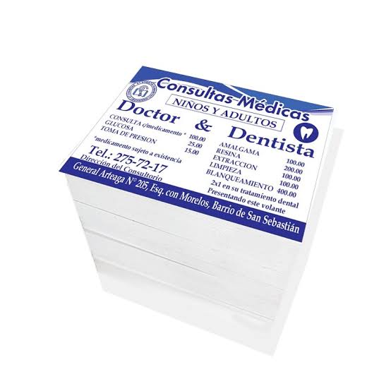 Volante 1/2 carta impresos a 1 tinta, Paquete 5000 